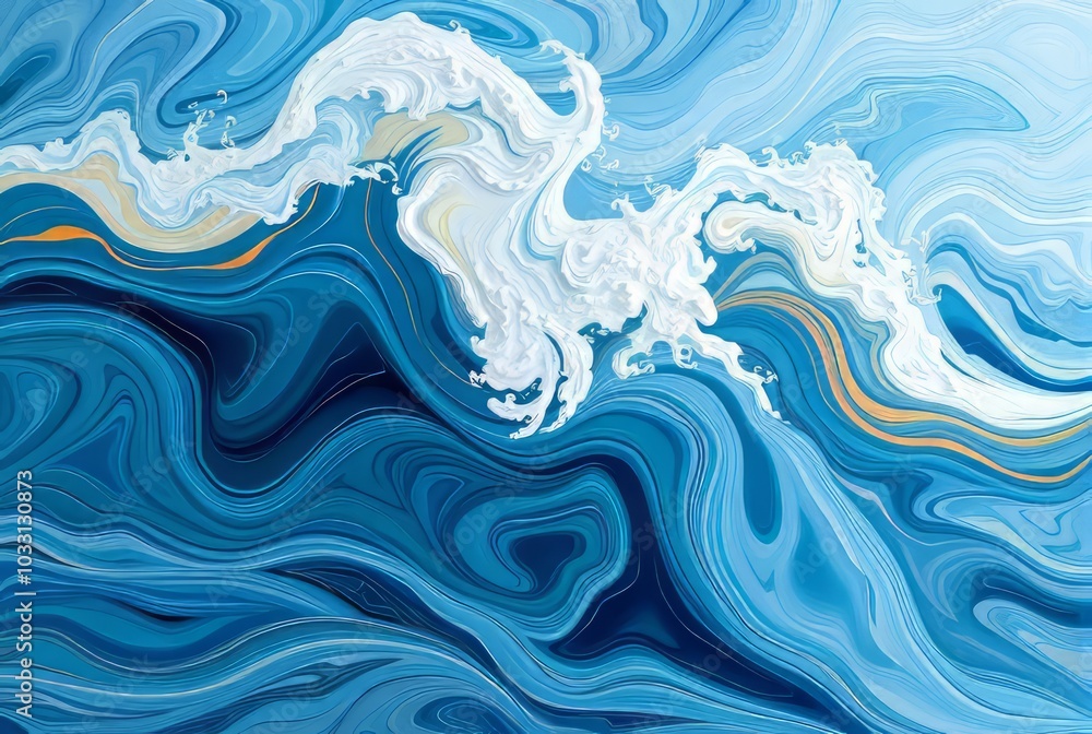 Abstract Ocean Waves Swirls lines and forms use color and textur Abstract Ocean Waves Swirls lines and forms use color and textur