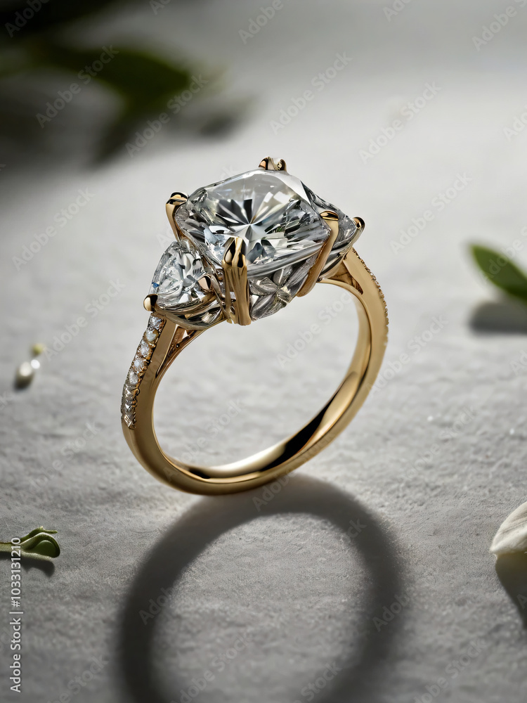 Wedding ring showcasing a stunning diamond. Wedding ring showcasing a stunning diamond.