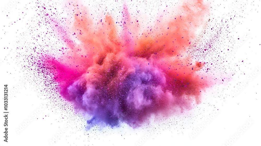 Lush Lava color powder explosion on white background. Colored cloud. Colorful dust explode. Paint Holi. Lush Lava color powder explosion on white background. Colored cloud. Colorful dust explode. Paint Holi.