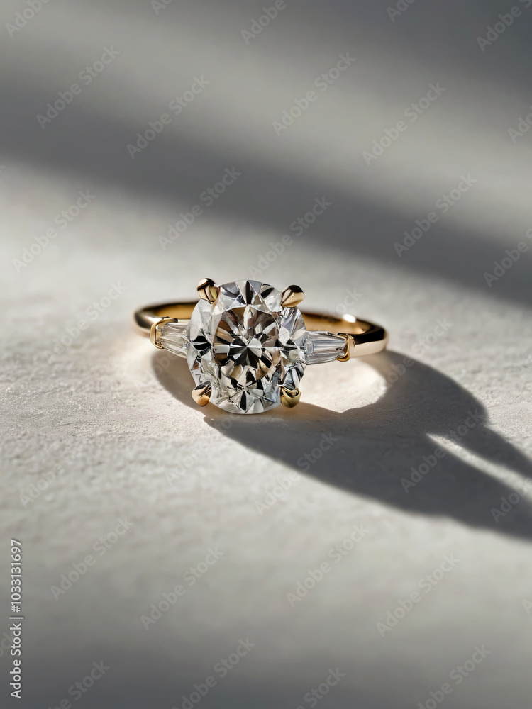 Elegant wedding ring featuring a brilliant diamond. Elegant wedding ring featuring a brilliant diamond.