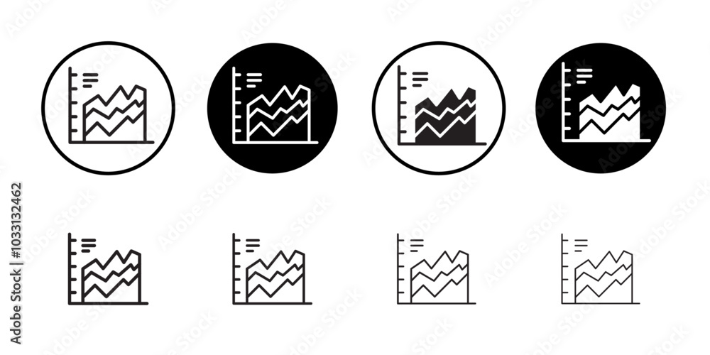 Area Chart Icon Isolated flat vector in outline Area Chart Icon Isolated flat vector in outline