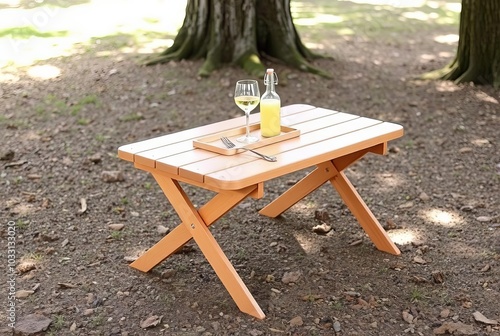 Foldable Picnic Table A compact portable table for outdoor dinin photo