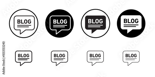 Blog icon Isolated flat vector in outline