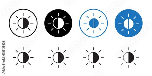 Brightness icon Isolated flat vector in outline
