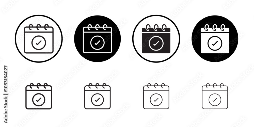 Calendar check icon Isolated flat vector in outline Calendar check icon Isolated flat vector in outline
