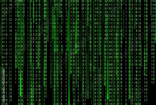 Matrix Code Background Green cascading code futuristic feel photo