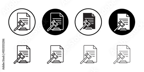 Court decision icon Isolated flat vector in outline