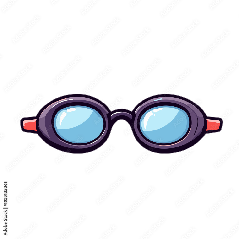 Fototapeta premium Vector swimming goggles illustration