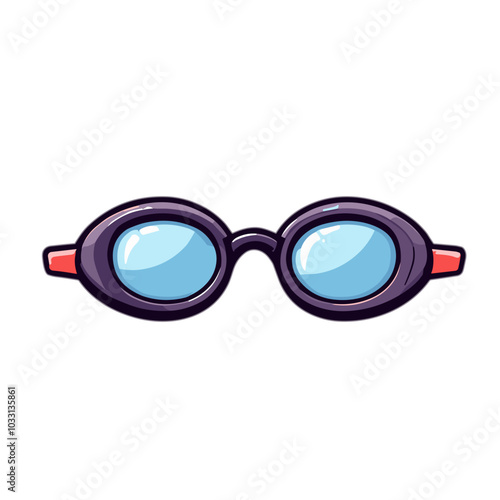 Vector swimming goggles illustration  
