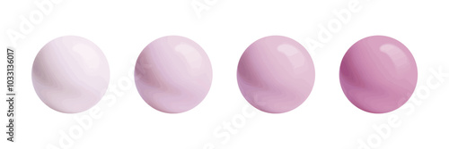 Pastel Pink Spheres with Soft Gradient Texture