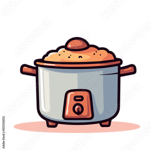 Vector rice cooker appliance icon for convenient and efficient cooking