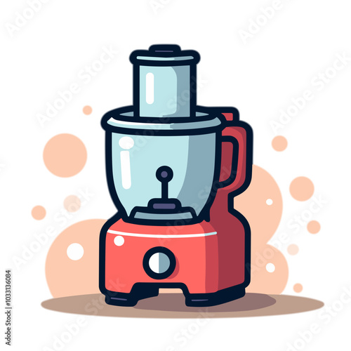 Vector food processor icon for modern kitchen appliances