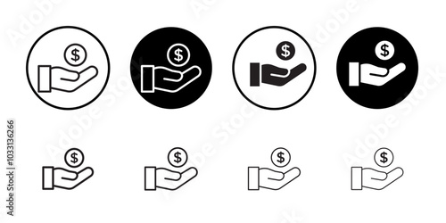 Donate icon Isolated flat vector in outline