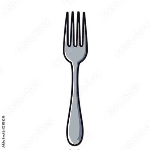 Vector fork icon for dining utensils