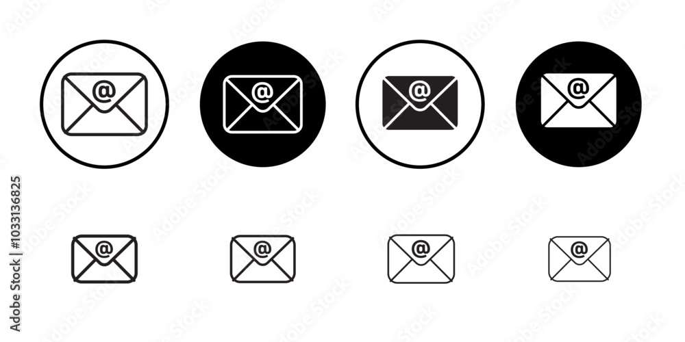 Email icon Isolated flat vector in outline Email icon Isolated flat vector in outline