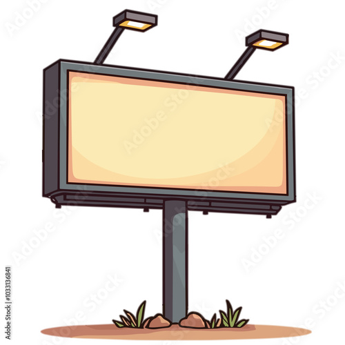 Double-sided billboard, outdoor marketing vector illustration