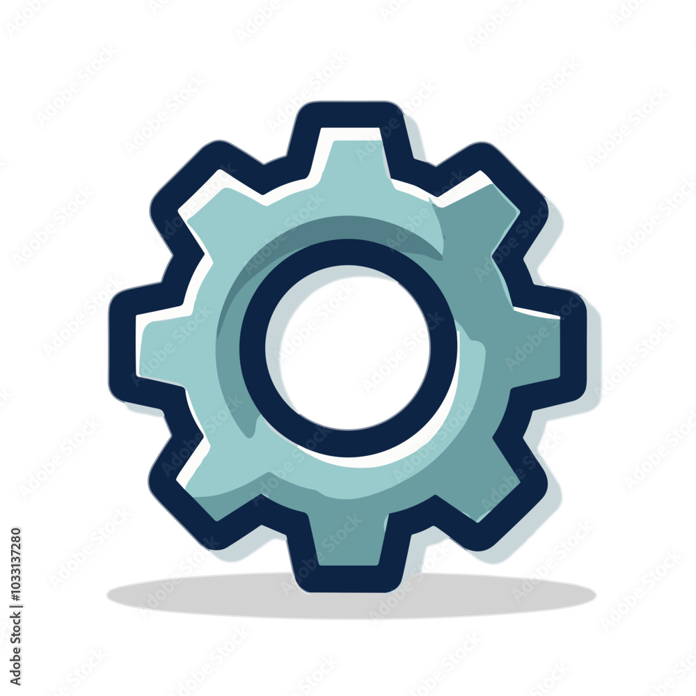 Simple gear, settings or options vector icon Simple gear, settings or options vector icon