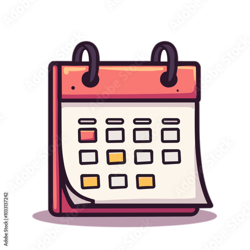 Calendar icon, date and schedule vector illustration