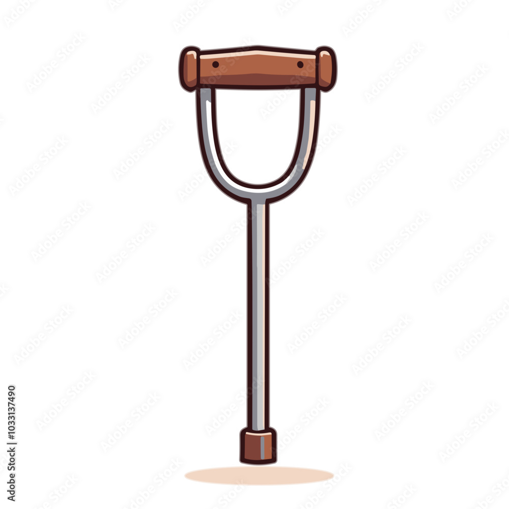 Vector walking cane illustration, mobility aid icon Vector walking cane illustration, mobility aid icon