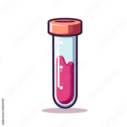 Test tube, laboratory equipment vector illustration