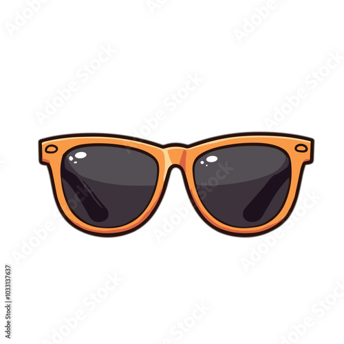 Vector sunglasses icon, summer eyewear illustration