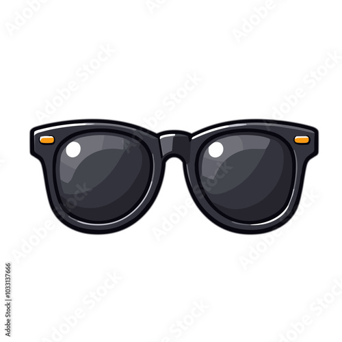 Vector sunglasses icon, summer eyewear illustration