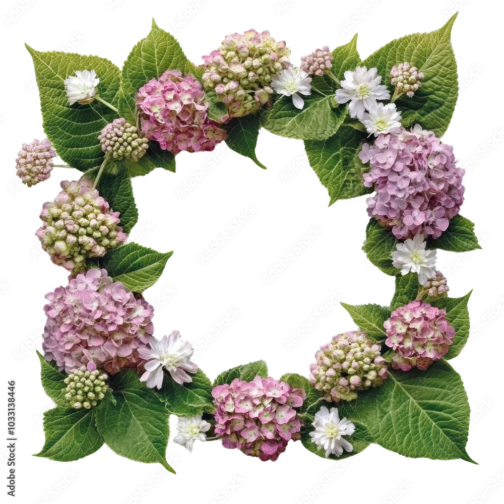Floral wreath with pink and white flowers Floral wreath with pink and white flowers