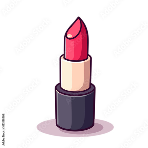 Vector lipstick illustration, makeup cosmetic icon