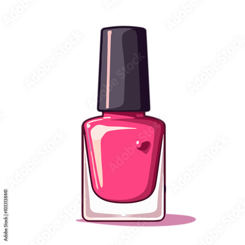 Vector nail polish illustration, manicure product icon