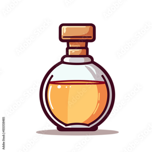 Vector perfume bottle illustration, fragrance product icon