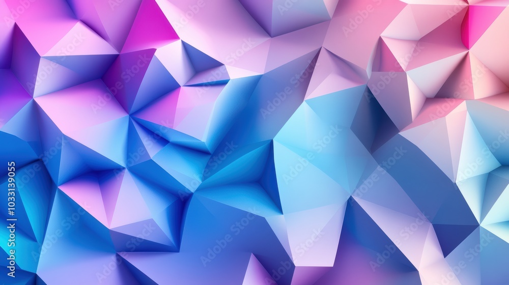 A modern polygonal pattern background, low-poly style, with gradients of blues and purples creating depth and contrast A modern polygonal pattern background, low-poly style, with gradients of blues and purples creating depth and contrast