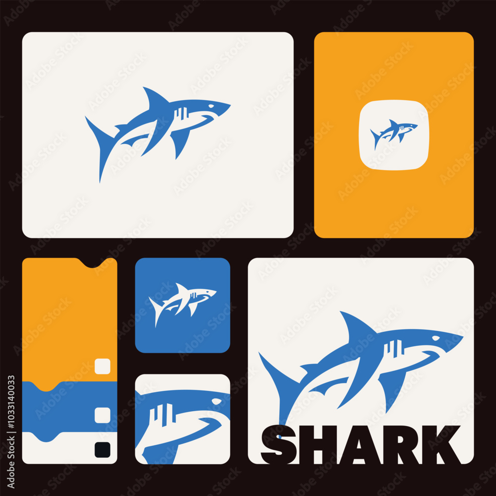 Naklejka premium Shark design vector image on white background, vector illustration, Animal Logo, logo set