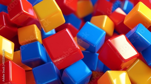 Colorful Blocks: A Vibrant Display of Playfulness and Creativity photo