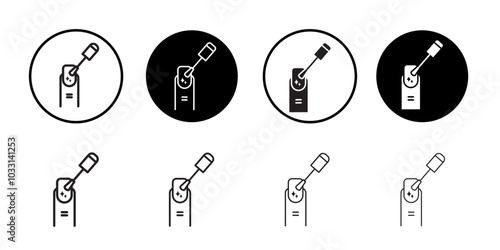 Manicure icon Isolated flat vector in outline