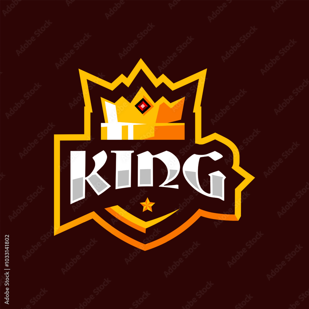 King royal crown icon logo for sports and gaming King royal crown icon logo for sports and gaming
