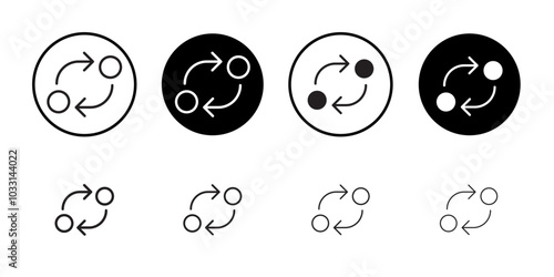 Replace icon Isolated flat vector in outline
