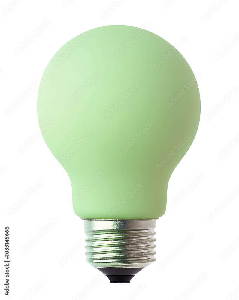 Green light bulb isolated on transparent background Green light bulb isolated on transparent background