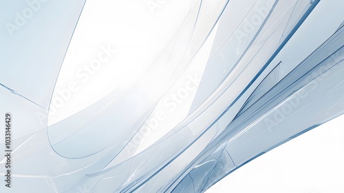 Abstract Blue Glass Background. Modern Shapes Wave abstract art background for presentations and wallpaper 