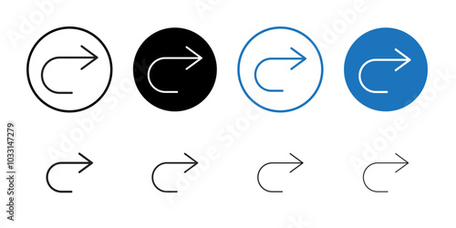 Undo icon Isolated flat vector in outline