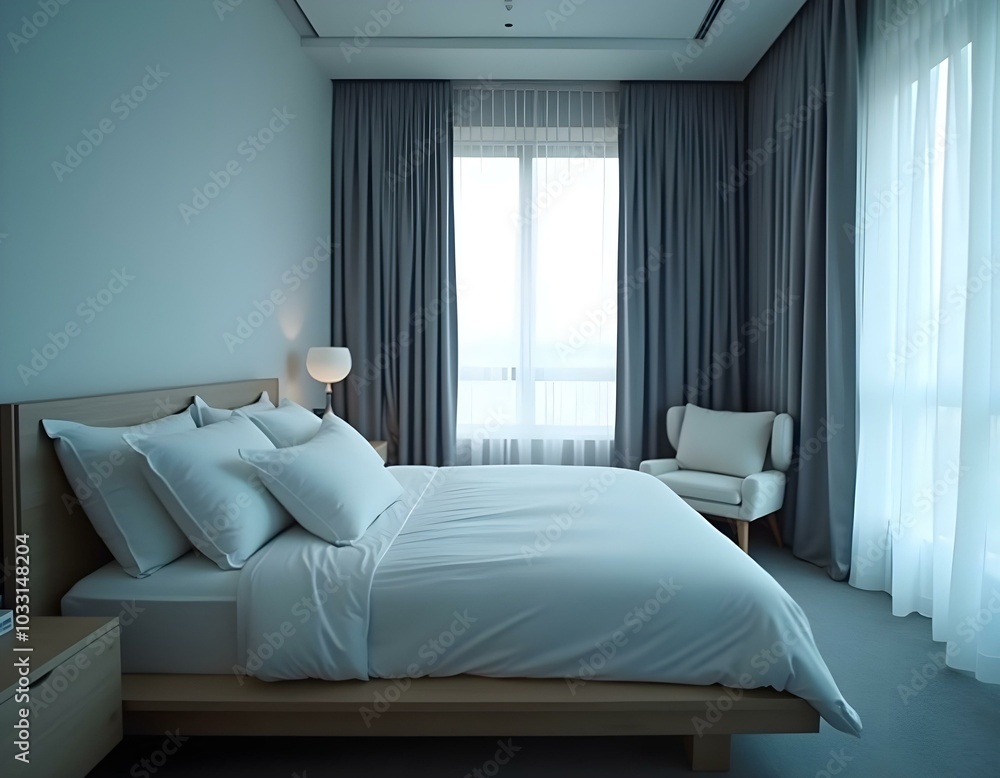 Fototapeta premium bedroom with bed