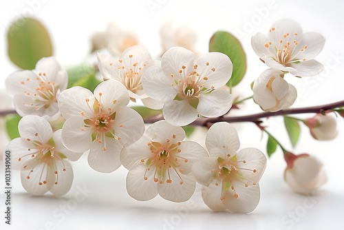 Jamaica plum Flower isolated on white background. photo