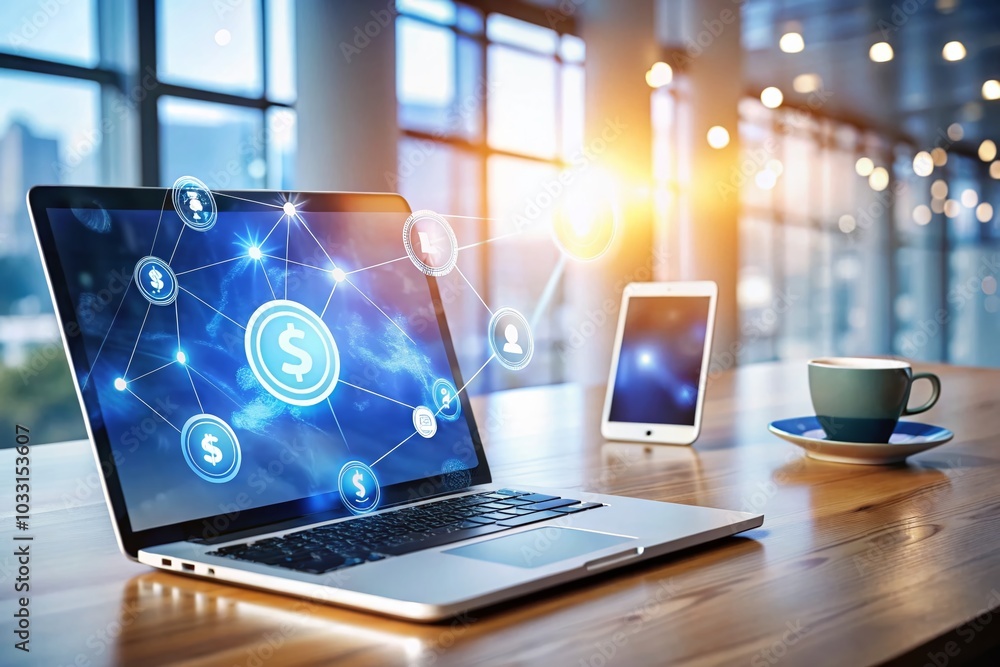 Online Payment and Internet Banking Concept with High Depth of Field for Digital Transactions Online Payment and Internet Banking Concept with High Depth of Field for Digital Transactions