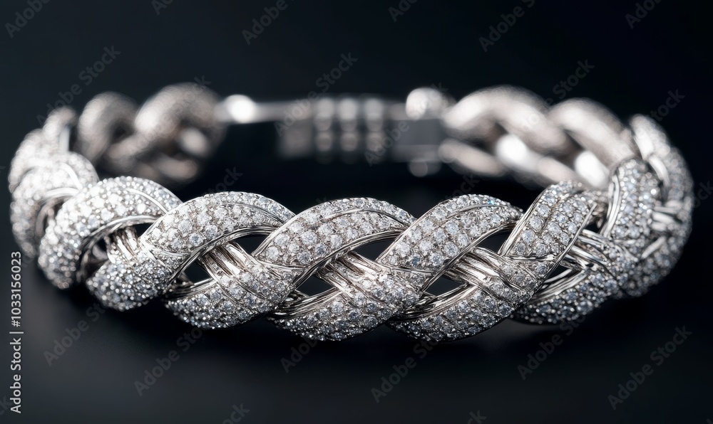 Diamond bracelet with intricate design. Diamond bracelet with intricate design.