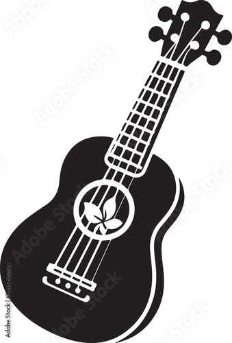 Wallpaper Mural guitar or ukulele silhouette vector illustration Torontodigital.ca