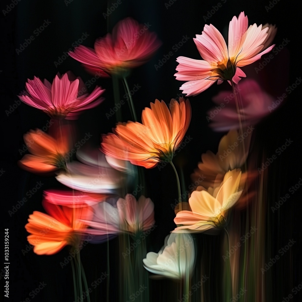 Delicate flowers in bloom Delicate flowers in bloom