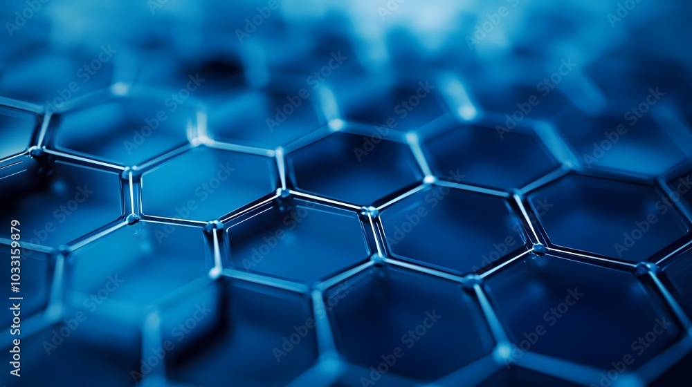 Abstract Blue Hexagonal Pattern Background Abstract Blue Hexagonal Pattern Background