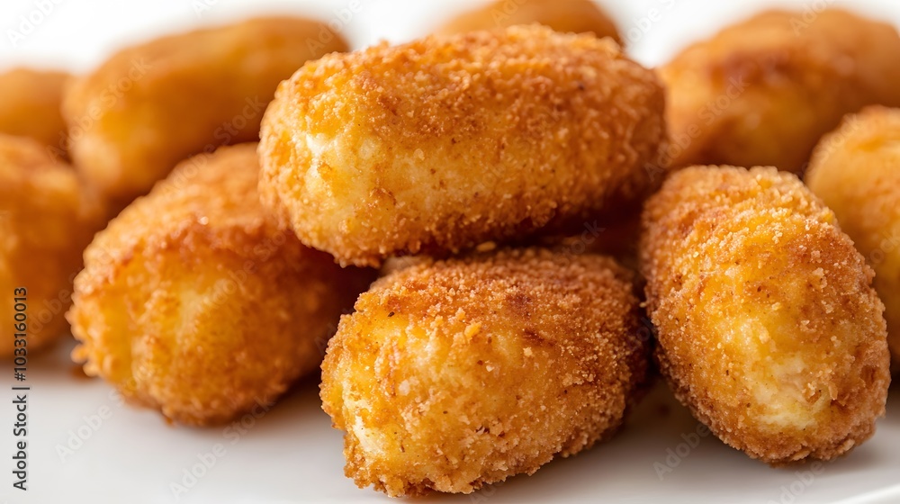 Croquettes surrounded by white background. Croquettes surrounded by white background.