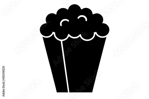 Popcorn icon vector, Popcorn box icon symbol vector illustration