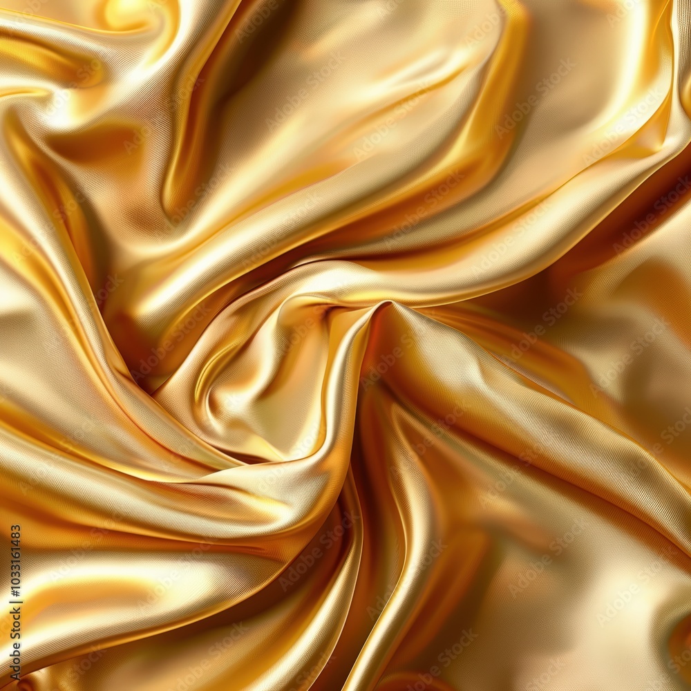Golden fabric drapes softly. Golden fabric drapes softly.