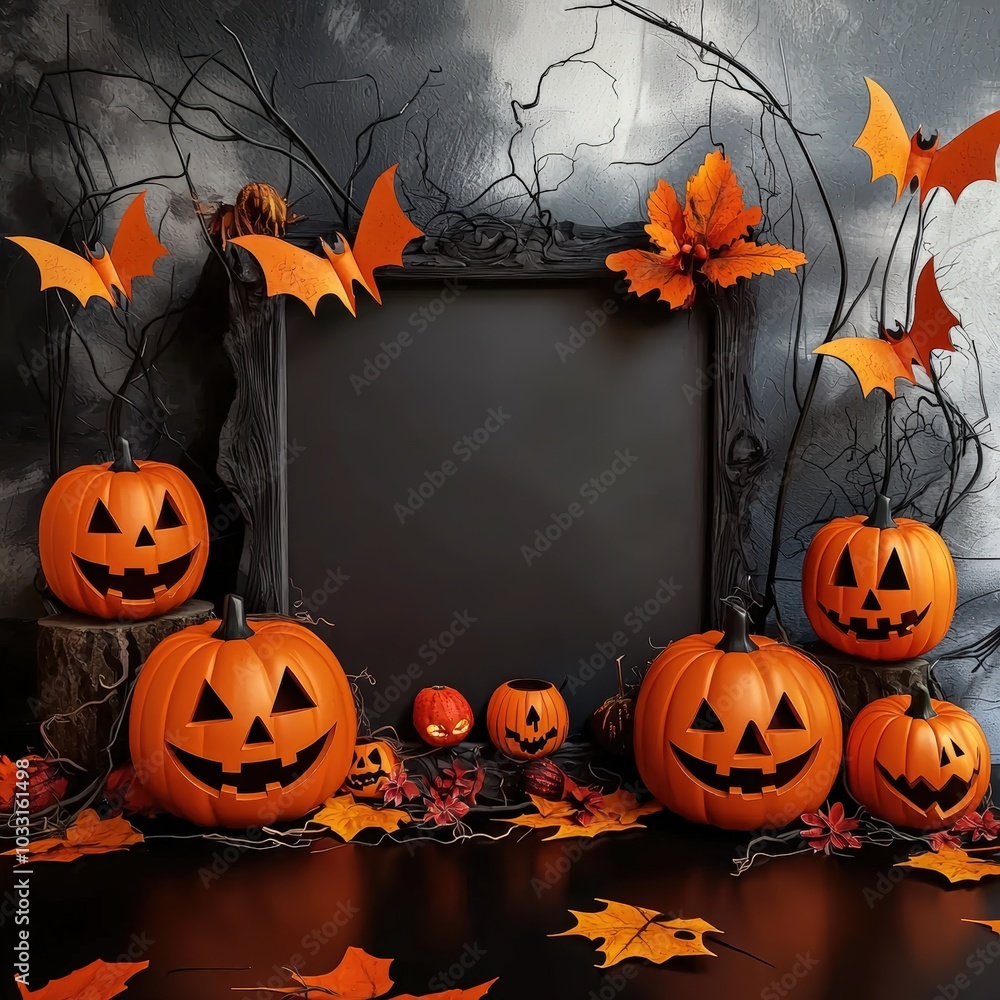 Spooky Halloween pumpkins